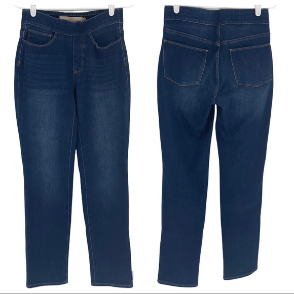 SOFT SURROUNDINGS THE ULTIMATE DENIM PULL ON SKINNY JEANS ELASTIC WAIST XS BLUE - Picture 1 of 7